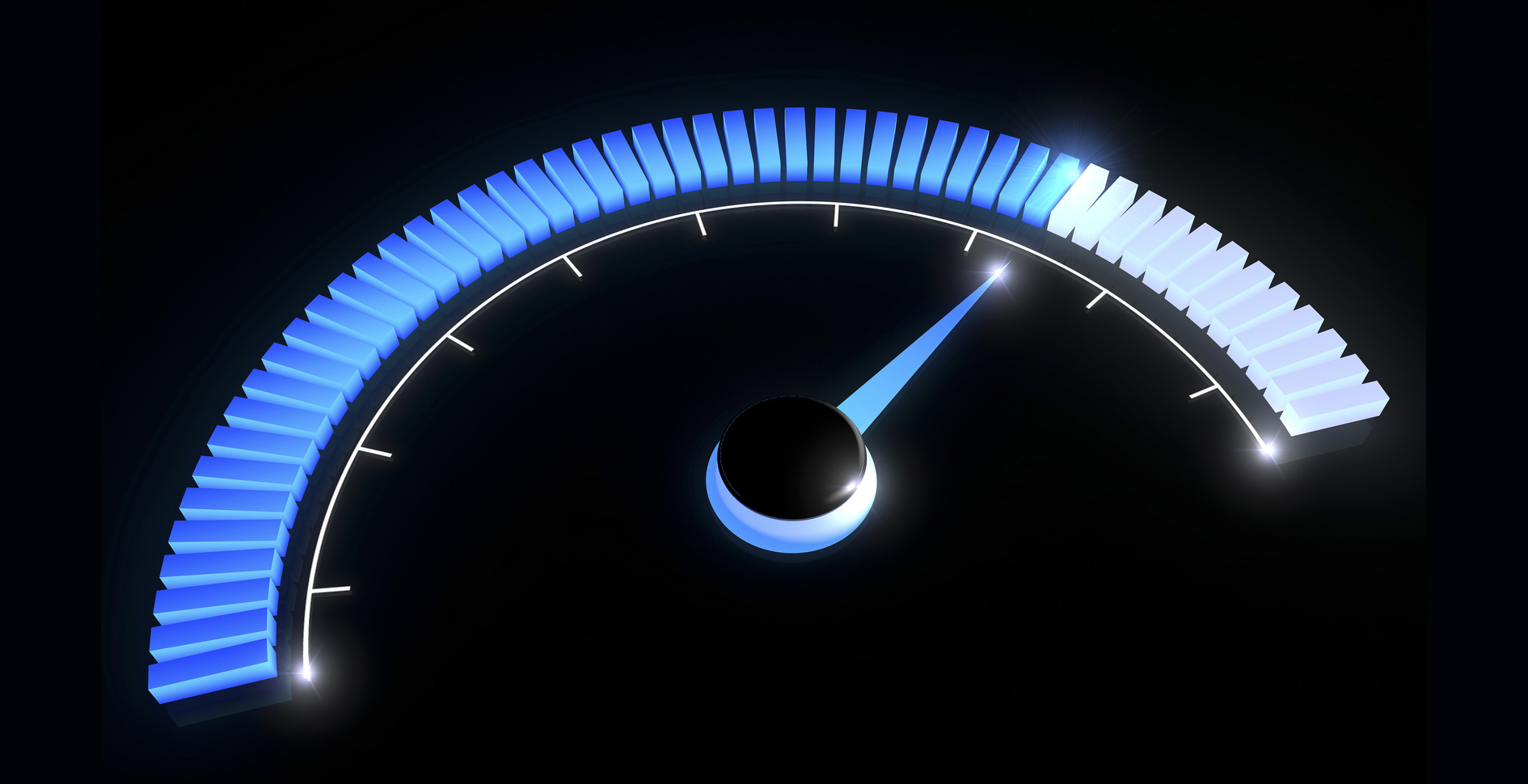 Tacho Geschwindikeit Blau